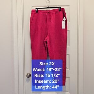 MPG Sport Luxefleece Jogger Pants, NWT, Size 2X